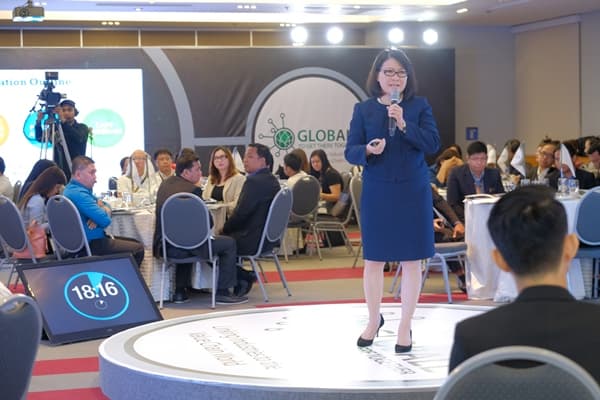 Business partners formalizing a strategic alliance